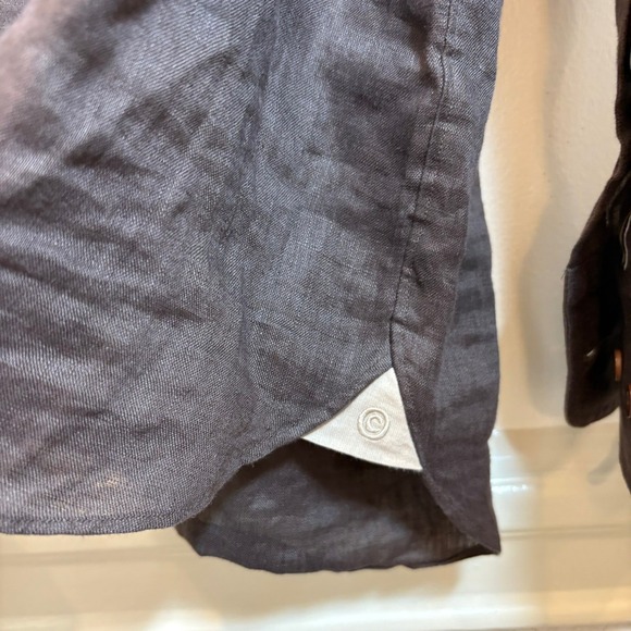 Onslöe 100% Linen Button Down Shirt Brown XL Classic Fit Long Sleeve Preppy - Picture 12 of 16